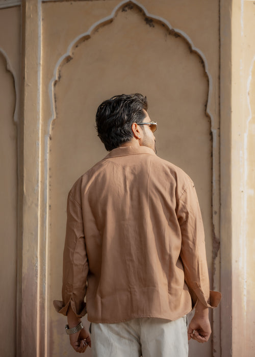 Atrangi caramel brown oversized shirt